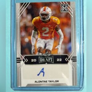 2022 Leaf Draft Alontae Taylor - Tennessee ,Autographs RC card #BA-AT1
